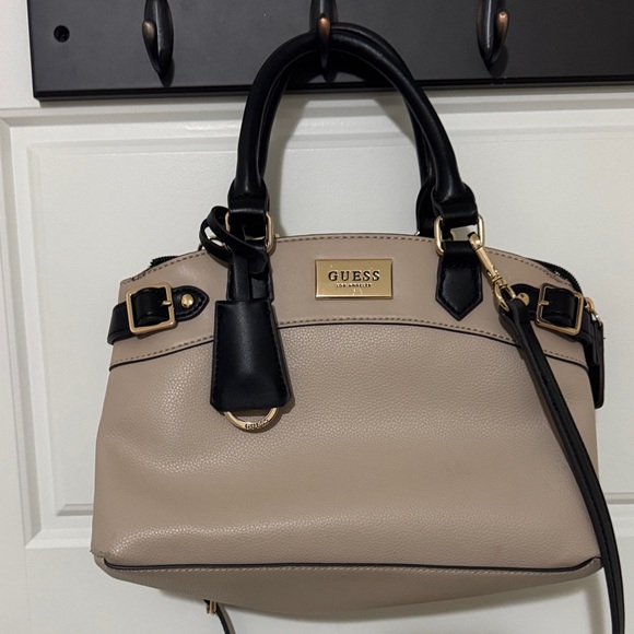 GUESS Black and Tan Satchel - Picture 1 of 8